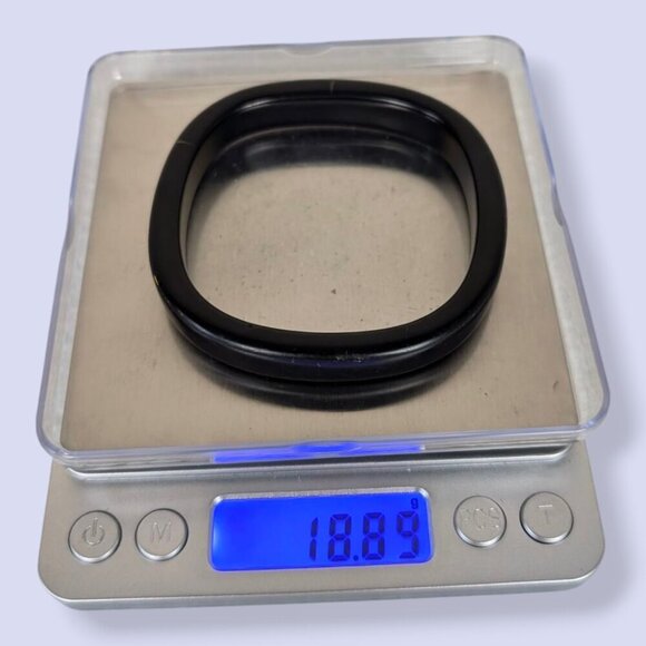 (2/$20) Vintage Black Rounded Acrylic Bangle - Picture 5 of 5